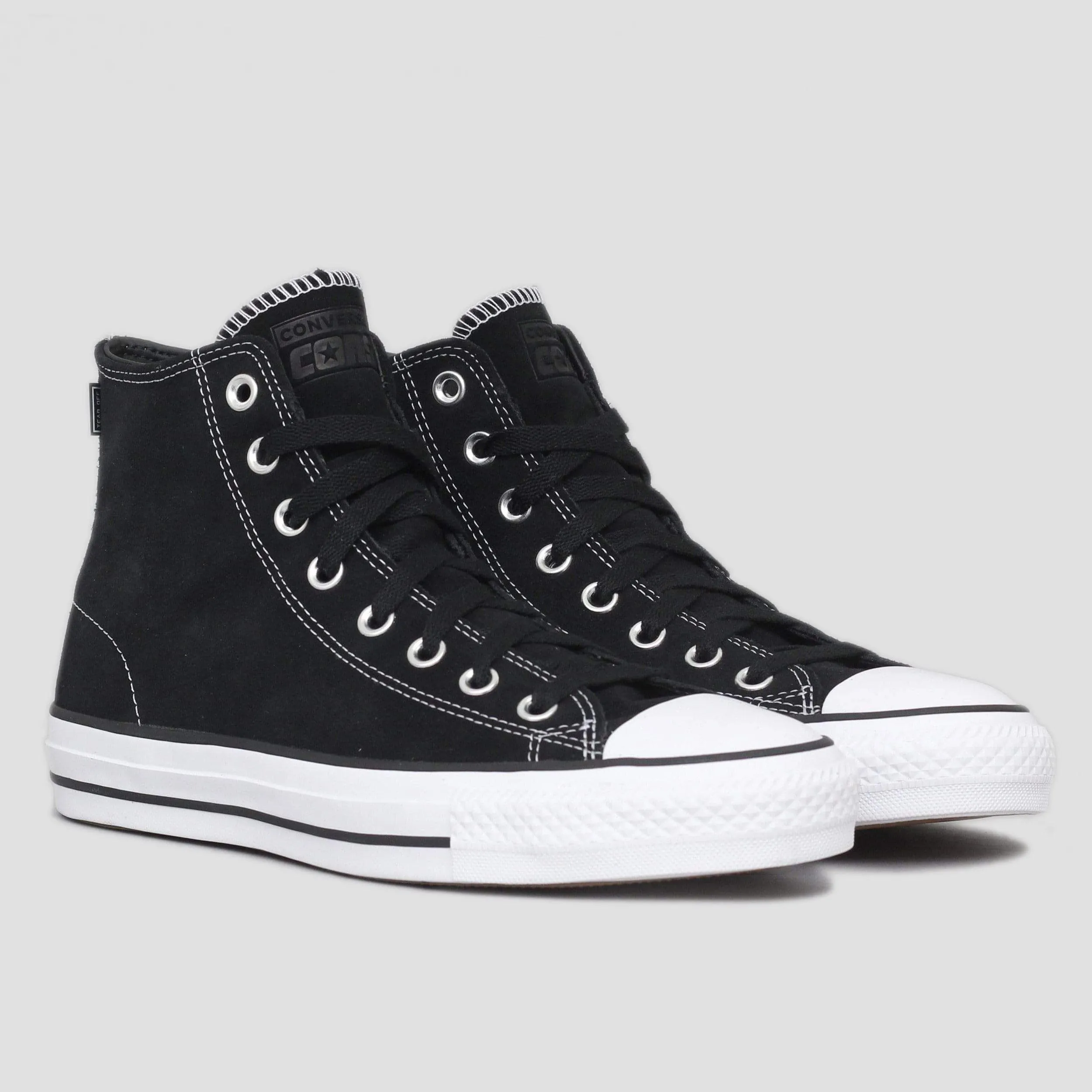 Converse CTAS Pro Hi Suede Shoes Black / Black / White