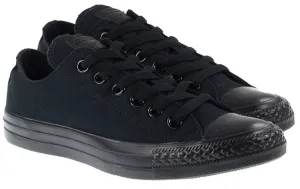 Converse Womens Shoes Ox Low Mono Black Canvas