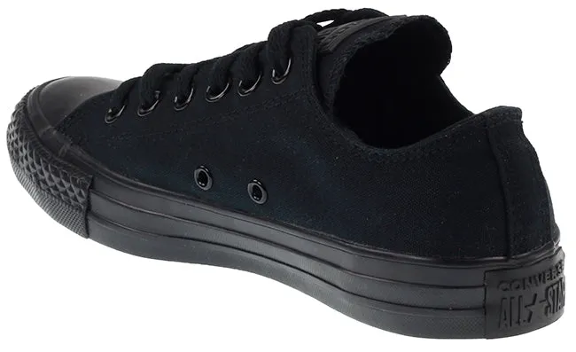 Converse Womens Shoes Ox Low Mono Black Canvas