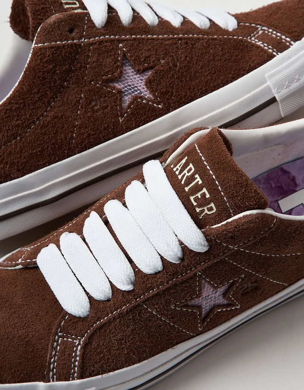 Converse x Quartersnacks One Star Ox Skate Shoes - Brown/White