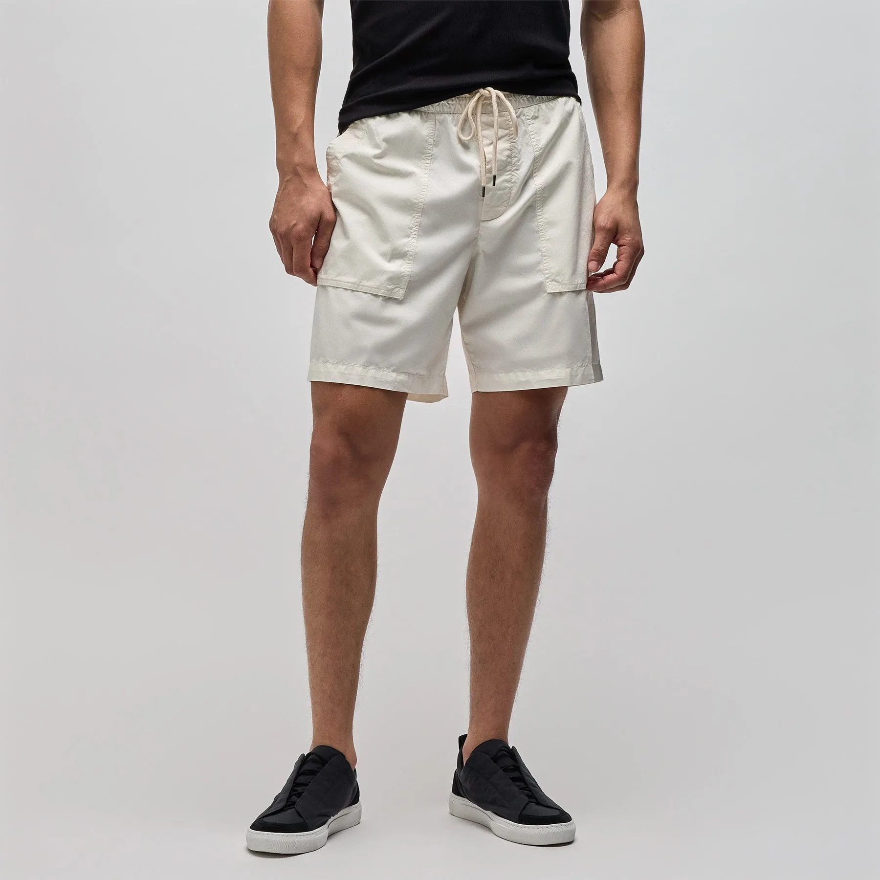 Cotton Poplin Cargo Short - Cotton Pigment