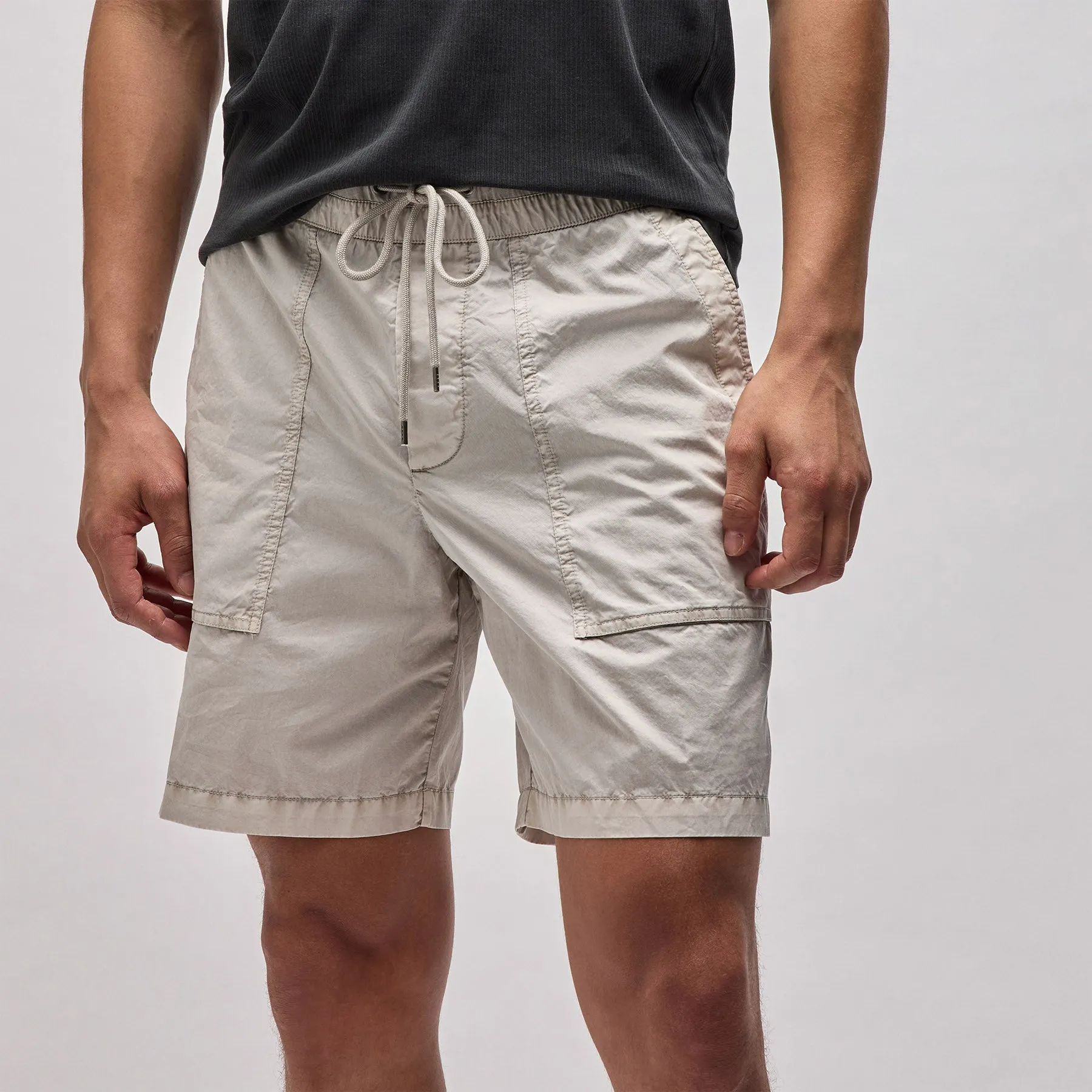 Cotton Poplin Cargo Short - Salt Pigment