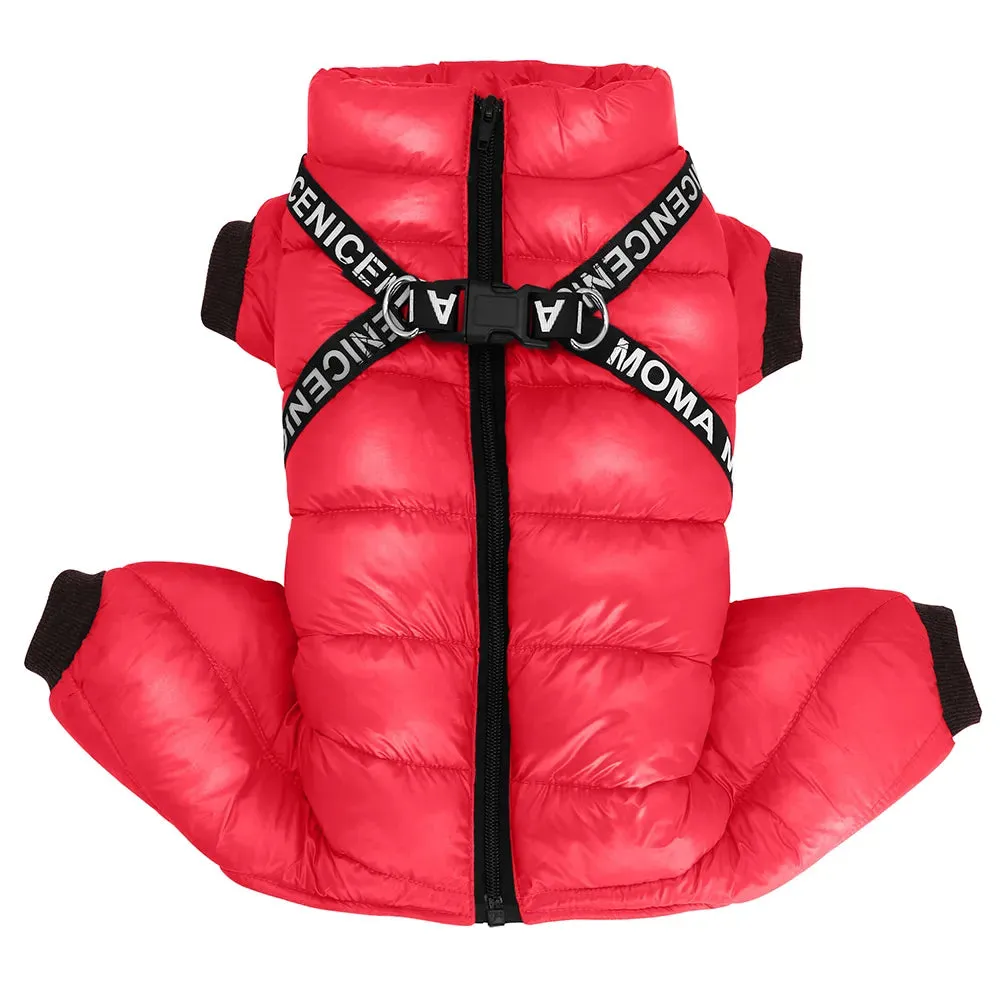 Cozy Winter Dog Jacket with Harness: Keep Your Pup Warm and Stylish!