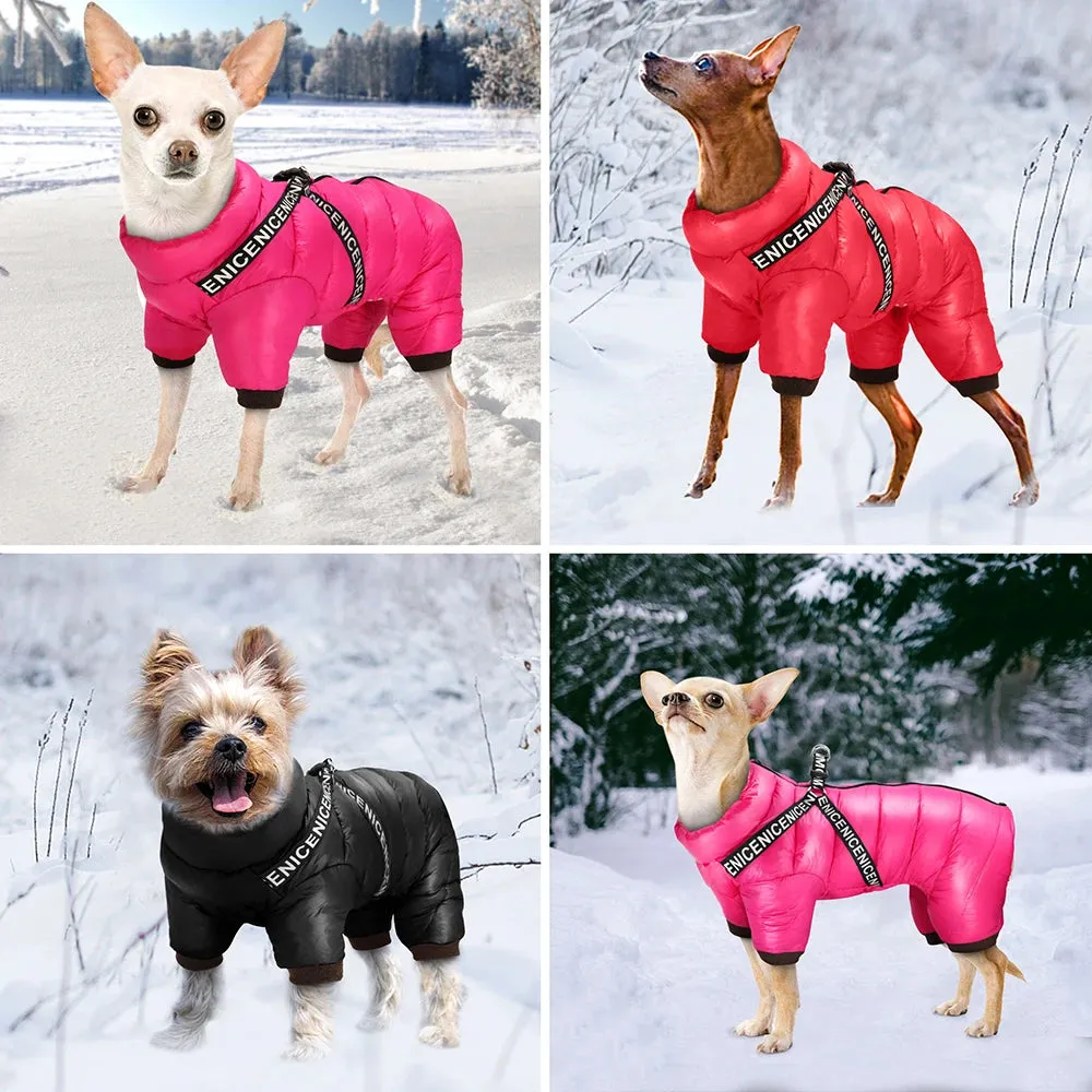 Cozy Winter Dog Jacket with Harness: Keep Your Pup Warm and Stylish!