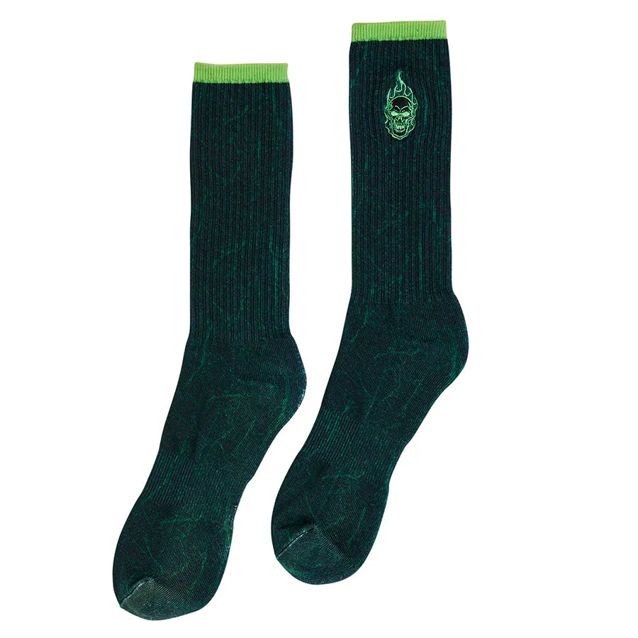 Creature Corpse Mens Crew Socks Green Black