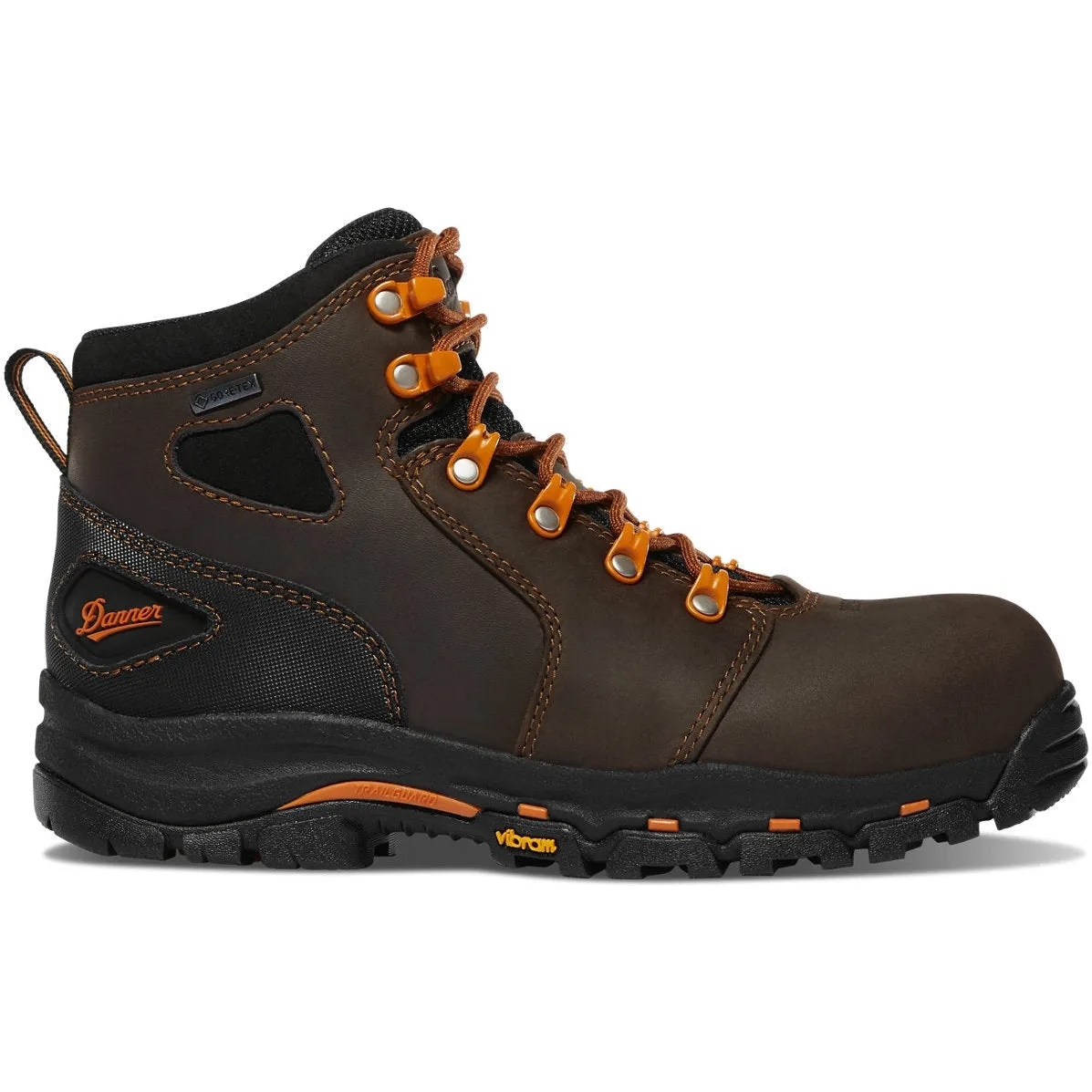 Danner Women's Vicious 4" Comp Toe WP Slip Resist Work Boot -Brown- 13884