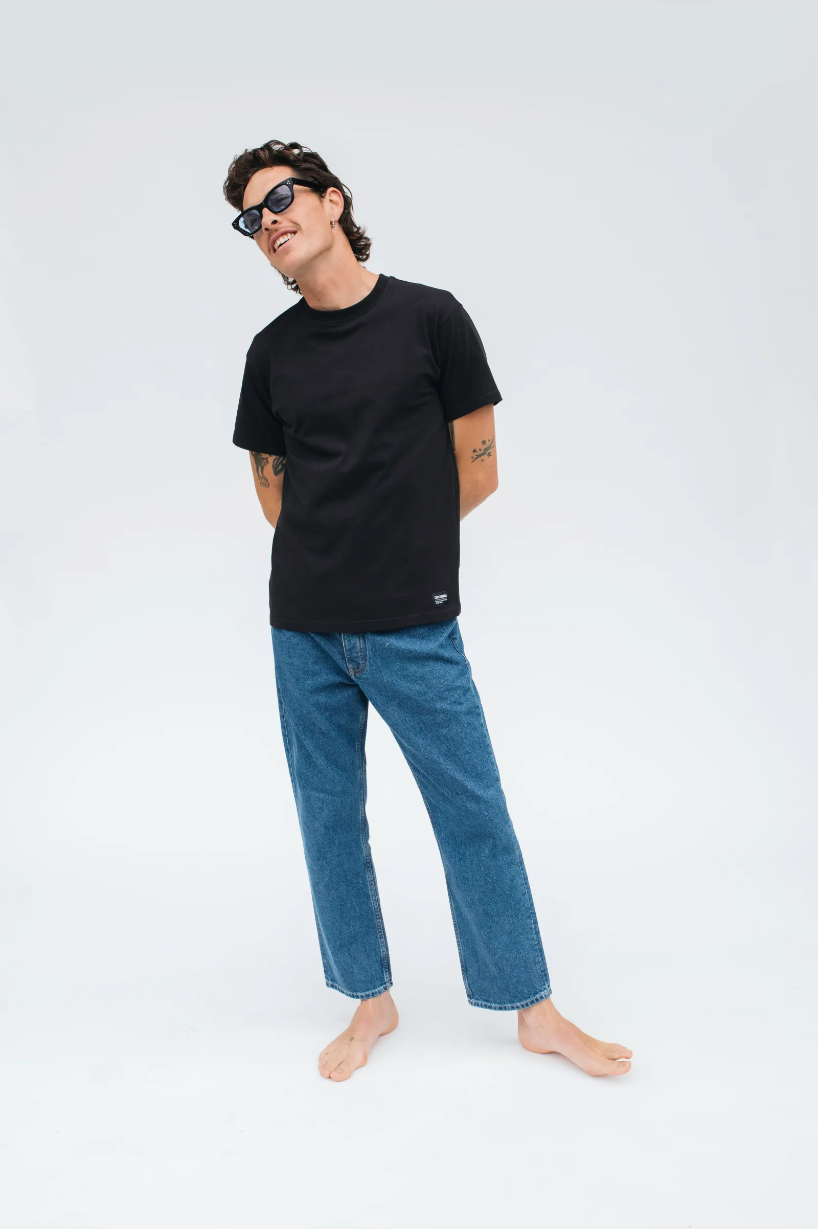 Dash Straight Jeans - Pebble Mid Retro