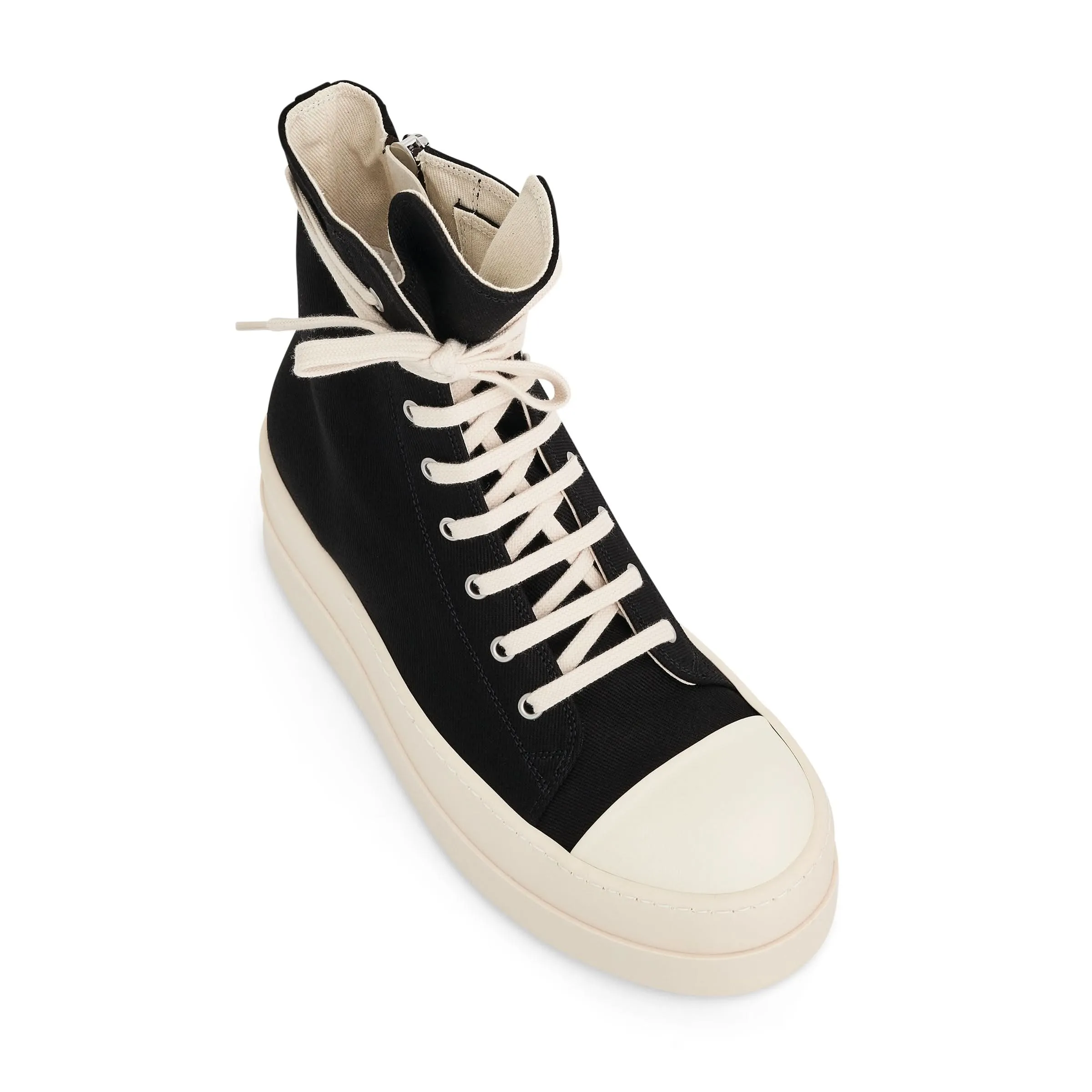 Denim Double Bumper Sneaker in Black/Milk