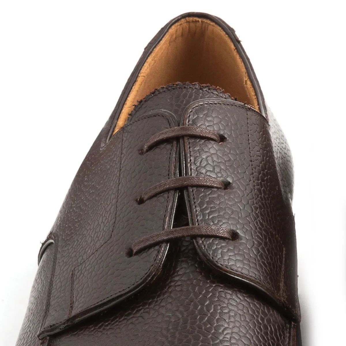 DERBY THREE EYELETS CALF LEATHER AND FULL GRAIN