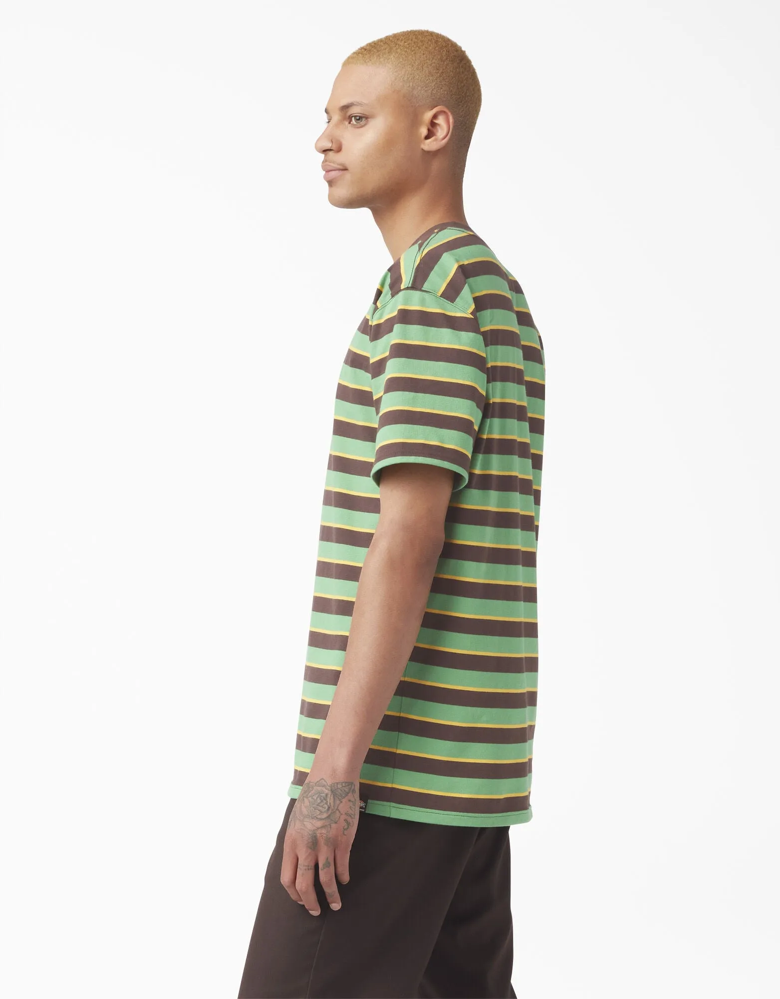 Dickies Vincent Alvarez Striped T-Shirt - Leaf Green Stripe