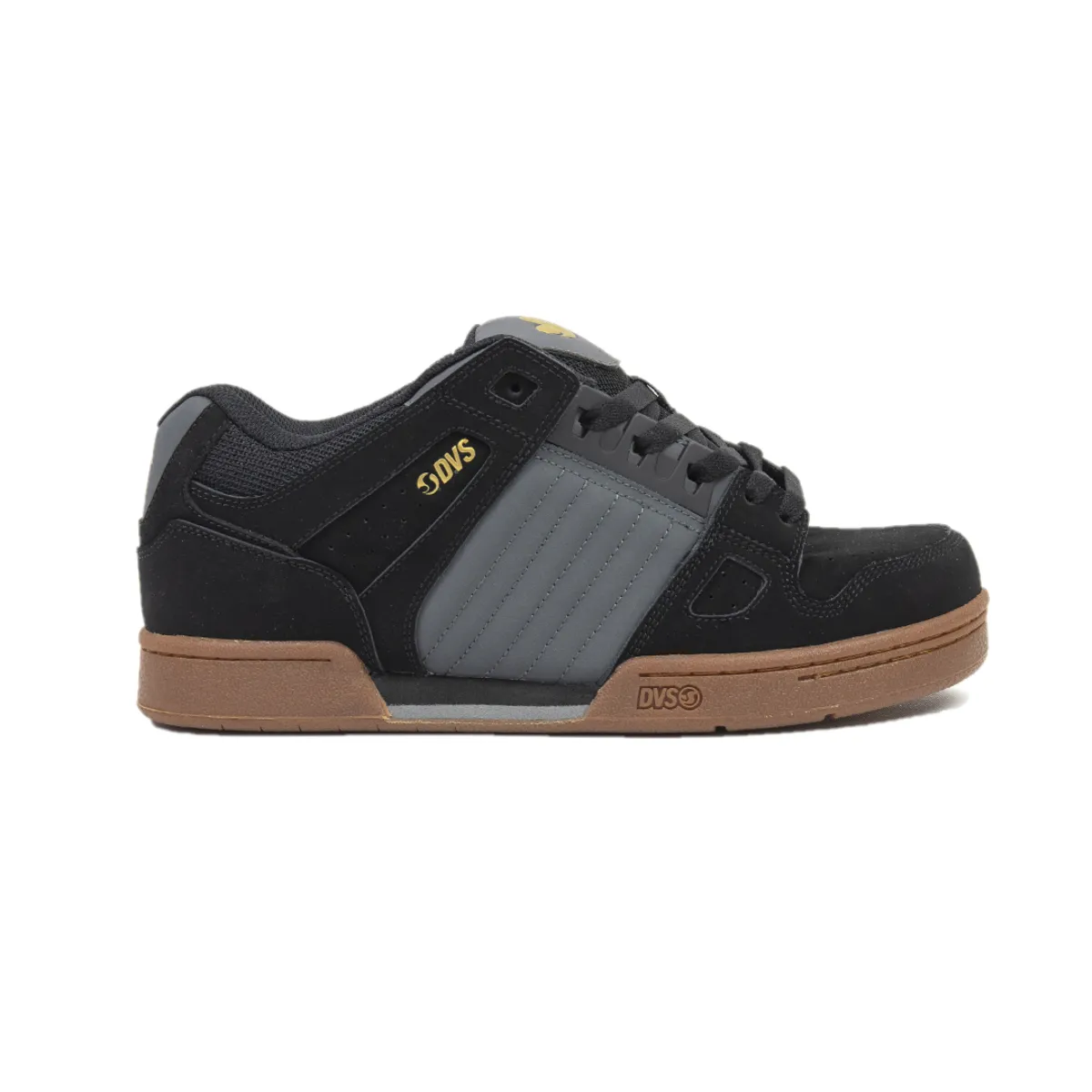 DVS F0000233964 CELSIUS MN'S (Medium) Black/Charcoal/Gum Suede/Leather/Nubuck Skate Shoes