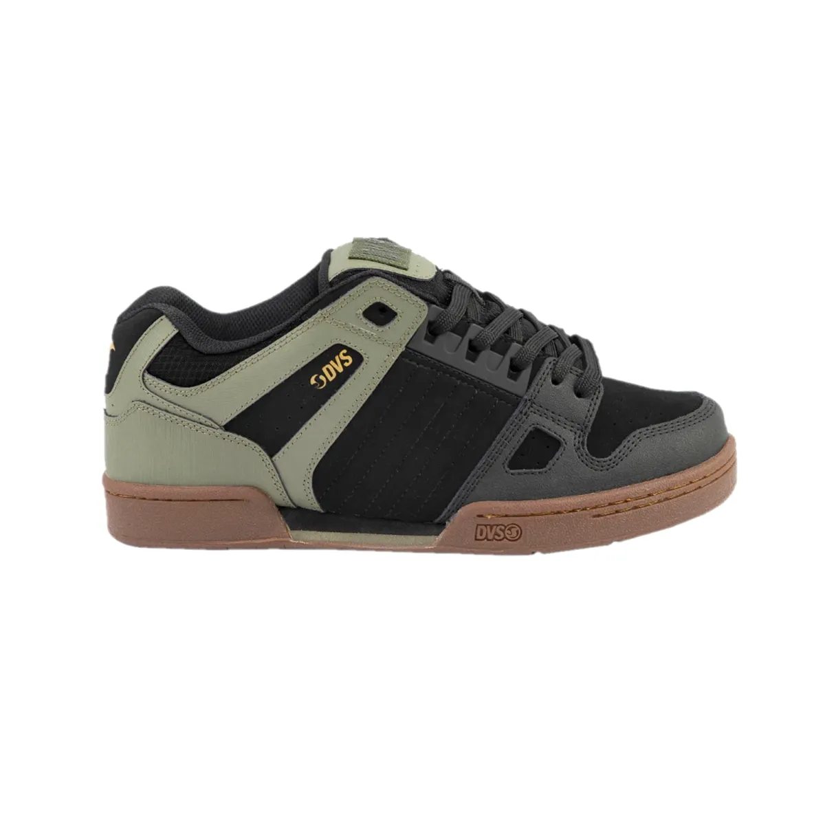 DVS F0000233966 CELSIUS MN'S (Medium) Black/Olive/Gum Suede/Leather/Nubuck Skate Shoes