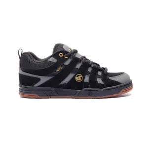 DVS F0000335002 PRIMO MN'S (Medium) Black/Charcoal/Gold Leather, Suede & Nubuck Skate Shoes