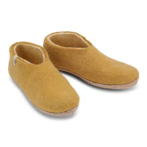 Egos Felted Wool Slipper Boots, Mustard