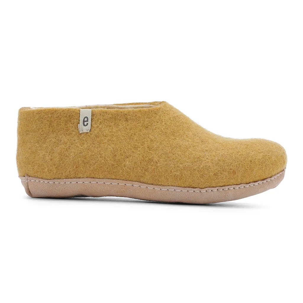 Egos Felted Wool Slipper Boots, Mustard