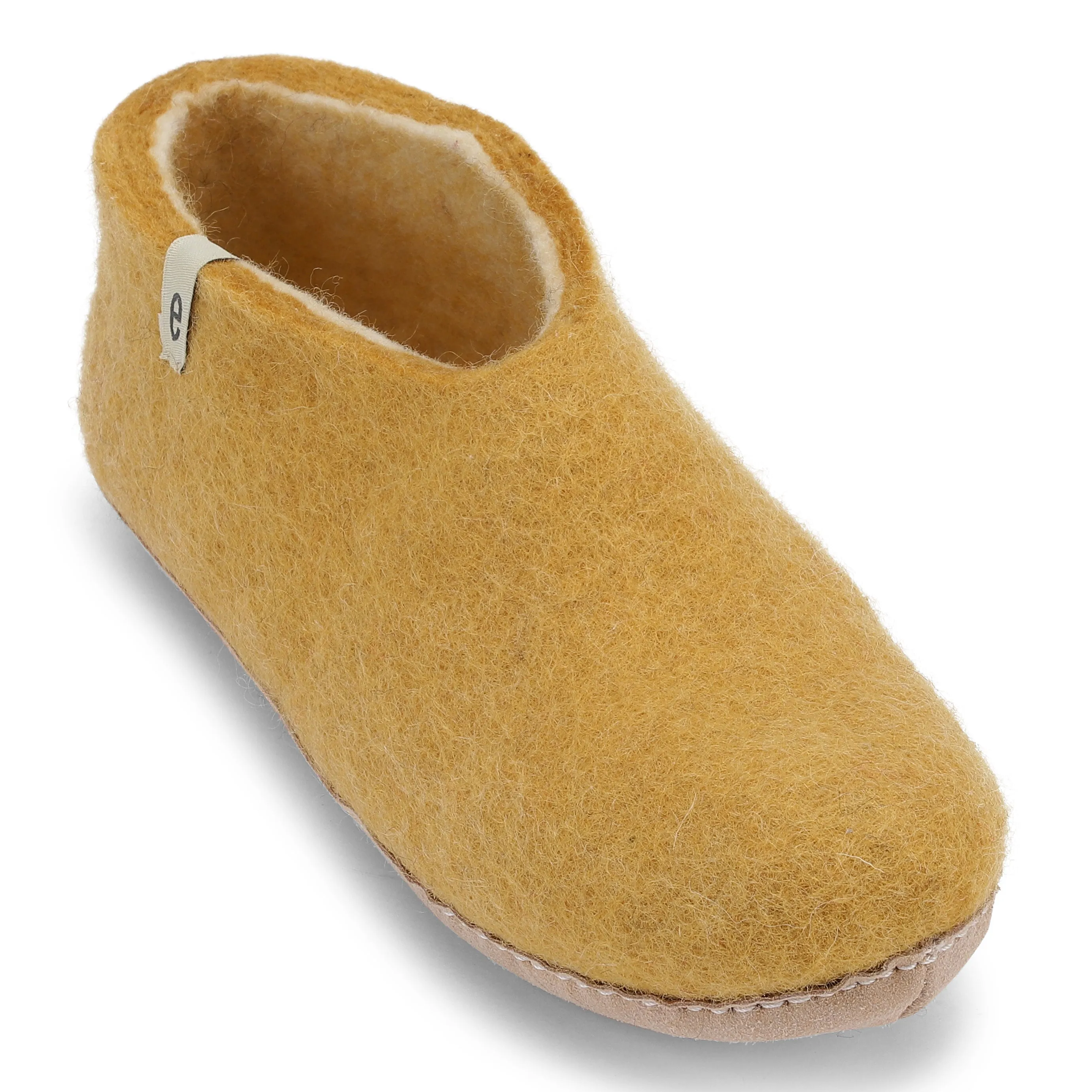 Egos Felted Wool Slipper Boots, Mustard