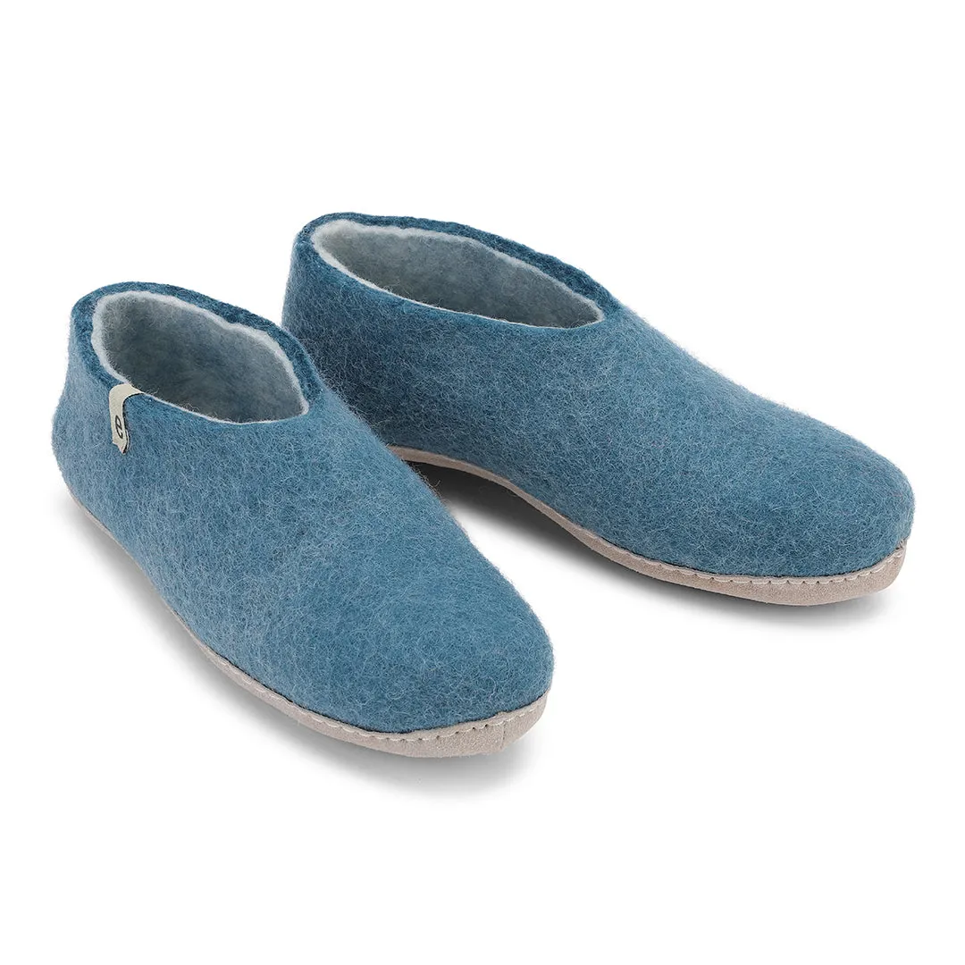 Egos Felted Wool Slipper Boots, Sea Blue