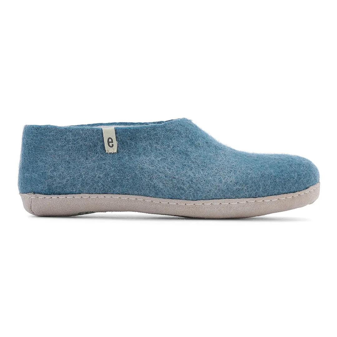 Egos Felted Wool Slipper Boots, Sea Blue