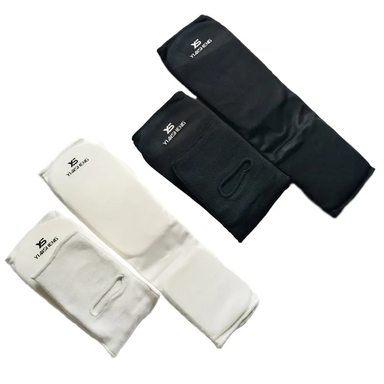 Elastic Breathable Karate Leg Guards Taekwondo EVA Board Protective Gear, Specification: XL (Black)