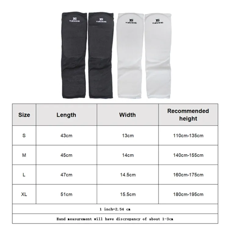 Elastic Breathable Karate Leg Guards Taekwondo EVA Board Protective Gear, Specification: XL (Black)