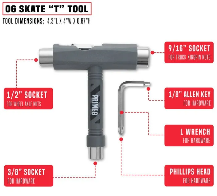 ENJOI PREMIUM COMPLETE CREEPER HYB (8") INCLUDES SKATE TOOL!