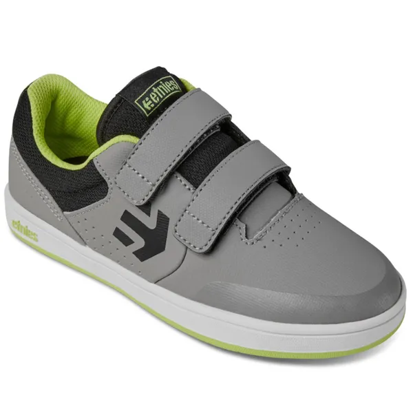 Etnies - Little Kids Marana Grey/Lime/White V Skate Shoes