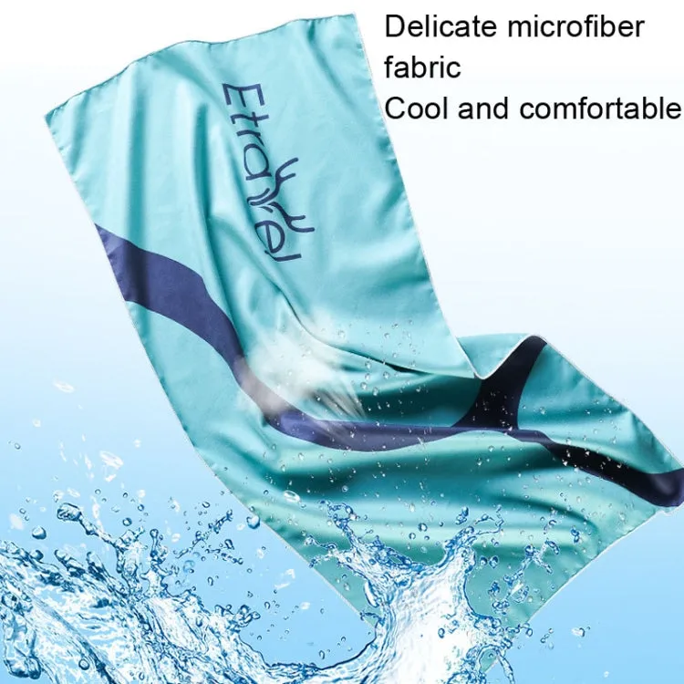 Etravel Sports Quick-drying Towel Double-sided Fleece Bath Towel, Color: Small Blue Towel