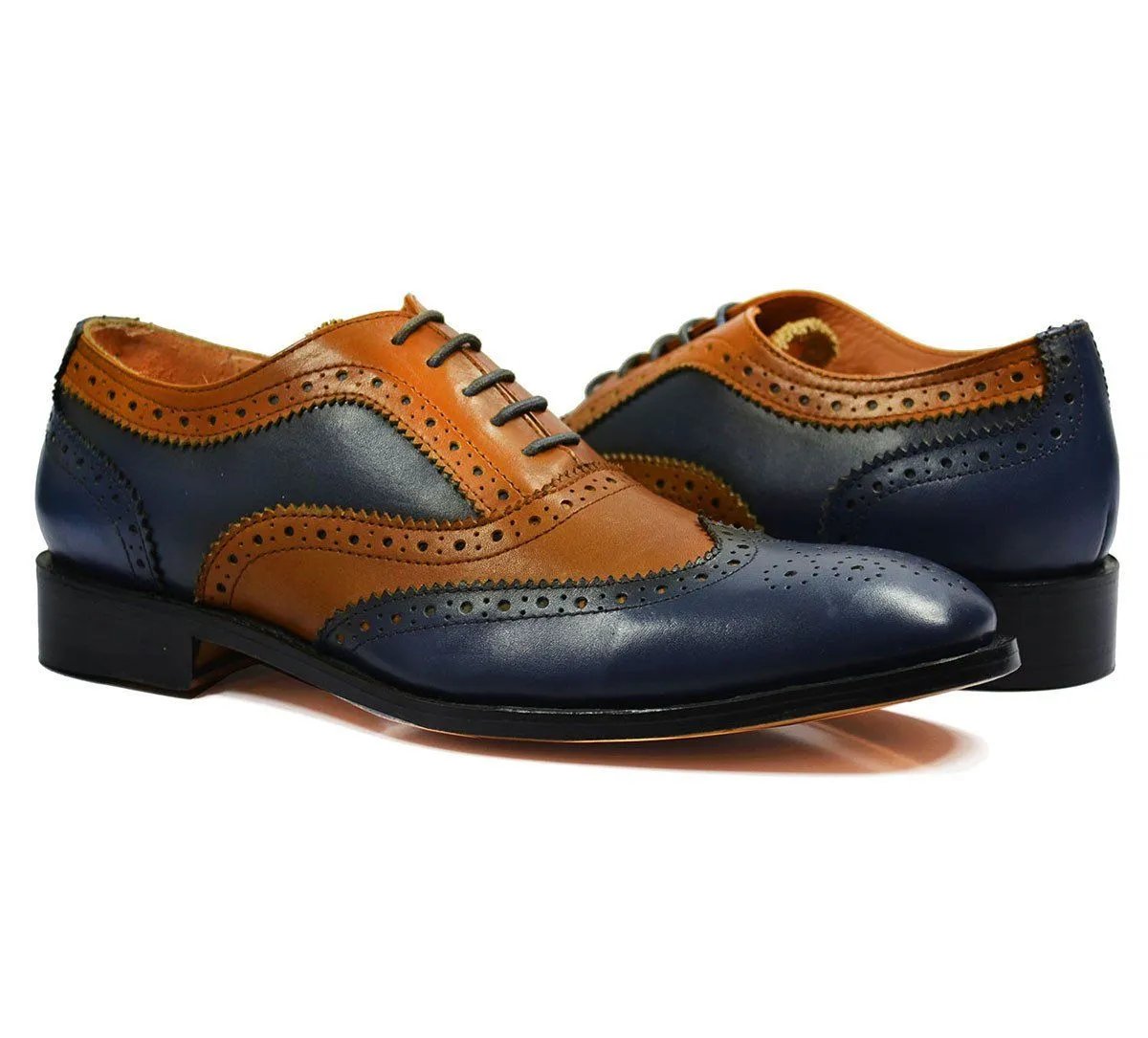 FELIX Full Leather Brogue Oxfords by Paul Malone