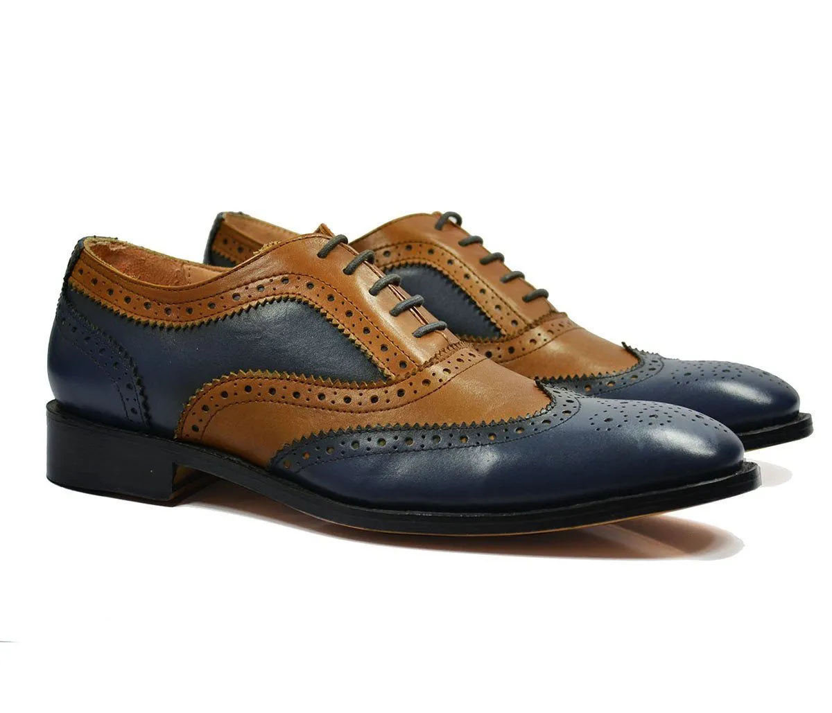 FELIX Full Leather Brogue Oxfords by Paul Malone