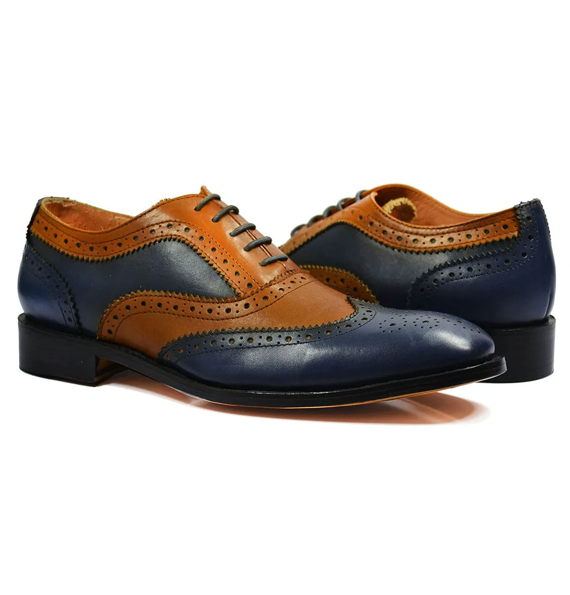 FELIX Full Leather Brogue Oxfords by Paul Malone