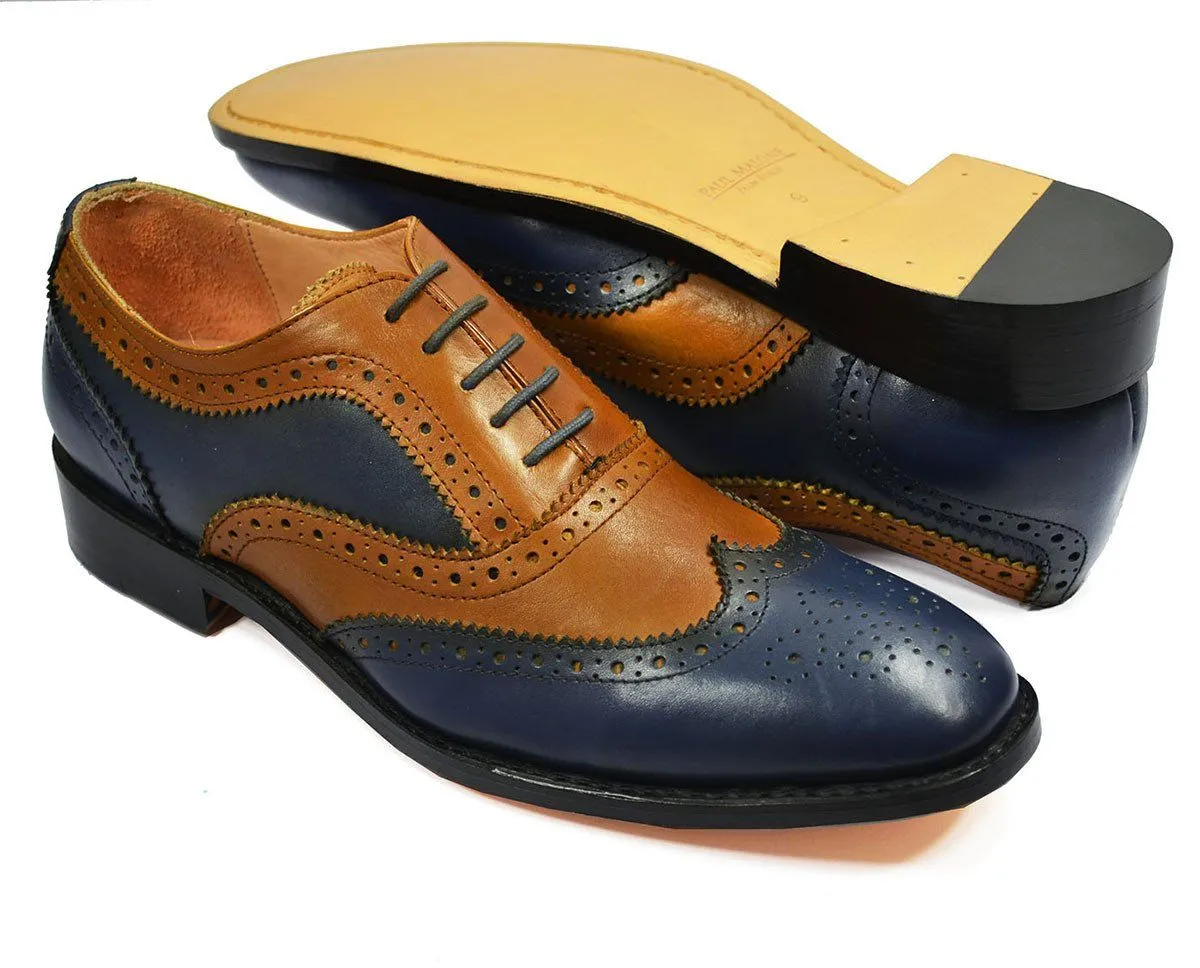 FELIX Full Leather Brogue Oxfords by Paul Malone