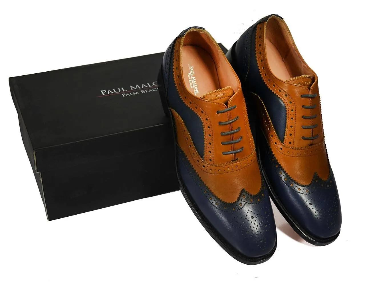 FELIX Full Leather Brogue Oxfords by Paul Malone