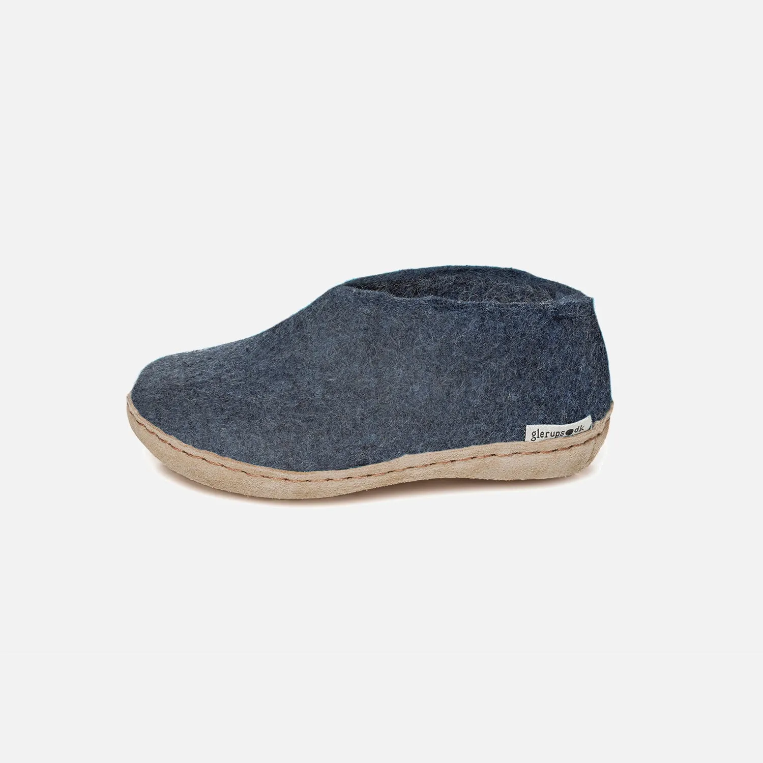 Felted Wool Slipper Shoe - Denim