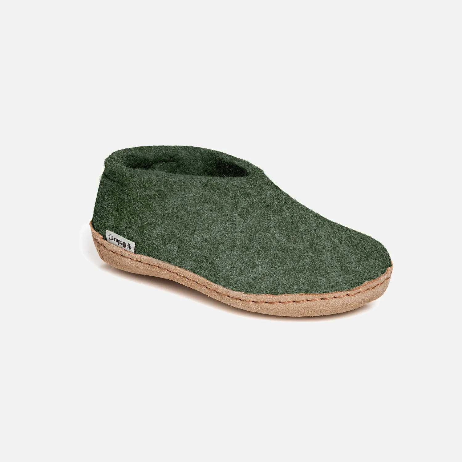 Felted Wool Slipper Shoe - Forest