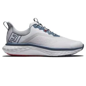 FJ Quantum Spikeless Golf Shoes White/Blue/Red - AW24