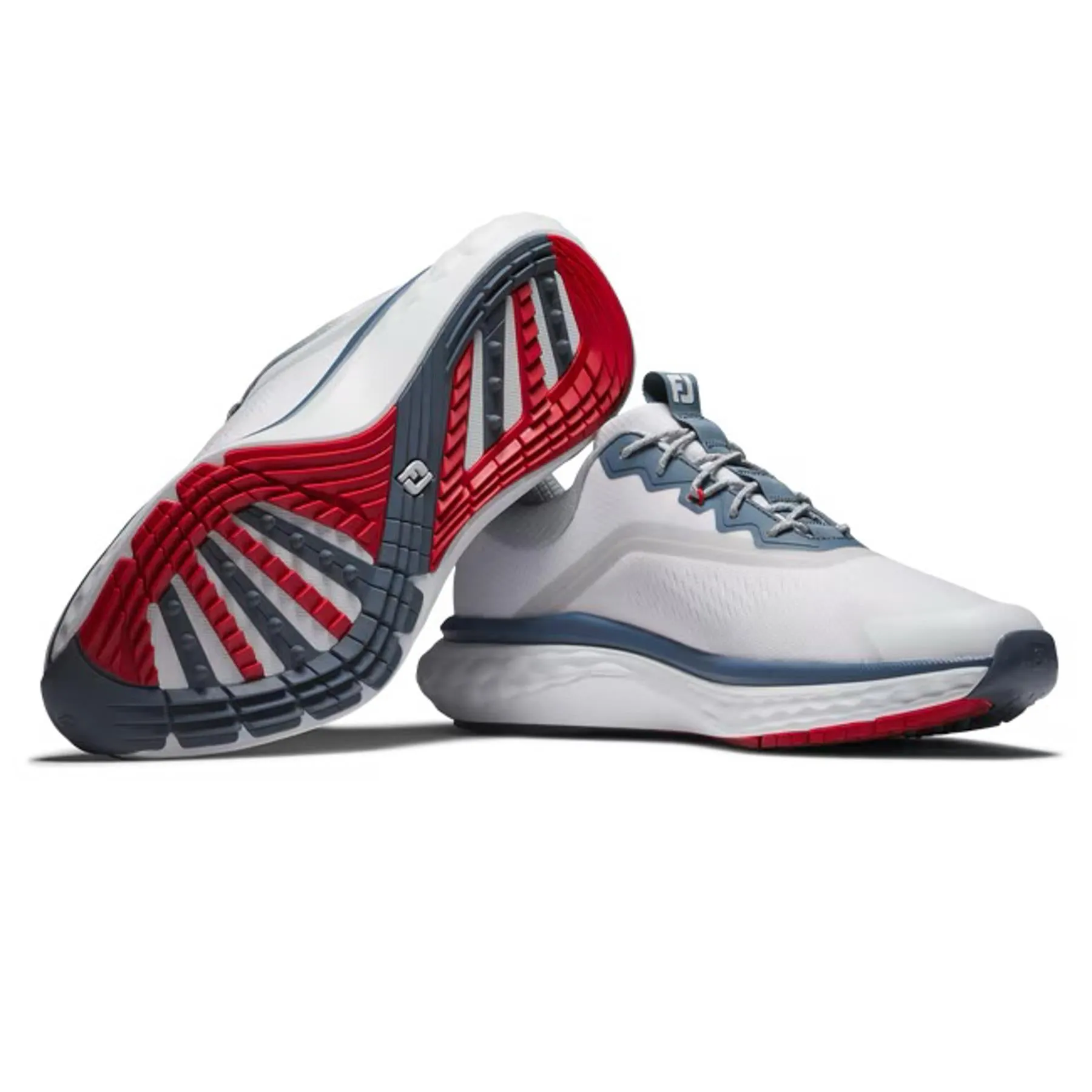 FJ Quantum Spikeless Golf Shoes White/Blue/Red - AW24