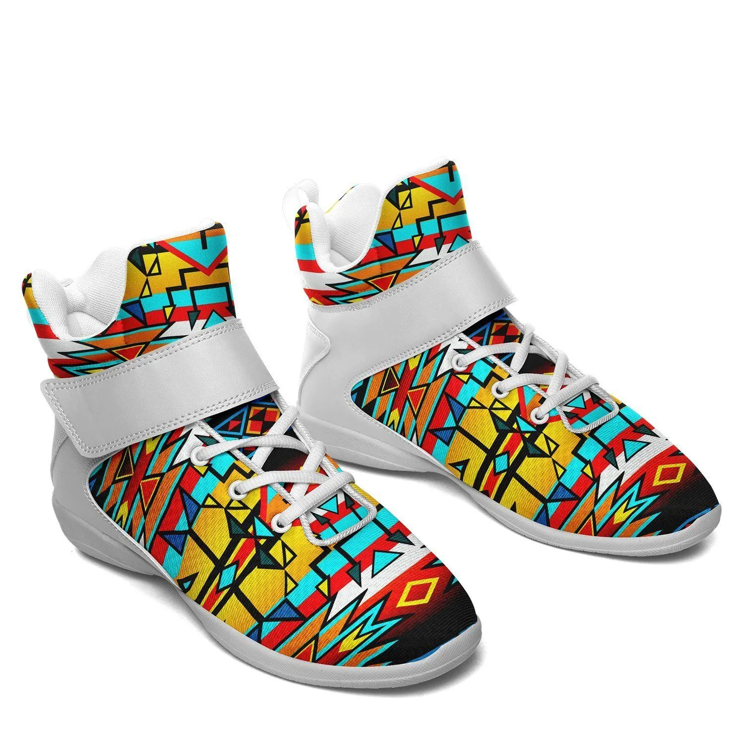 Force of Nature Twister Ipottaa Basketball / Sport High Top Shoes - White Sole