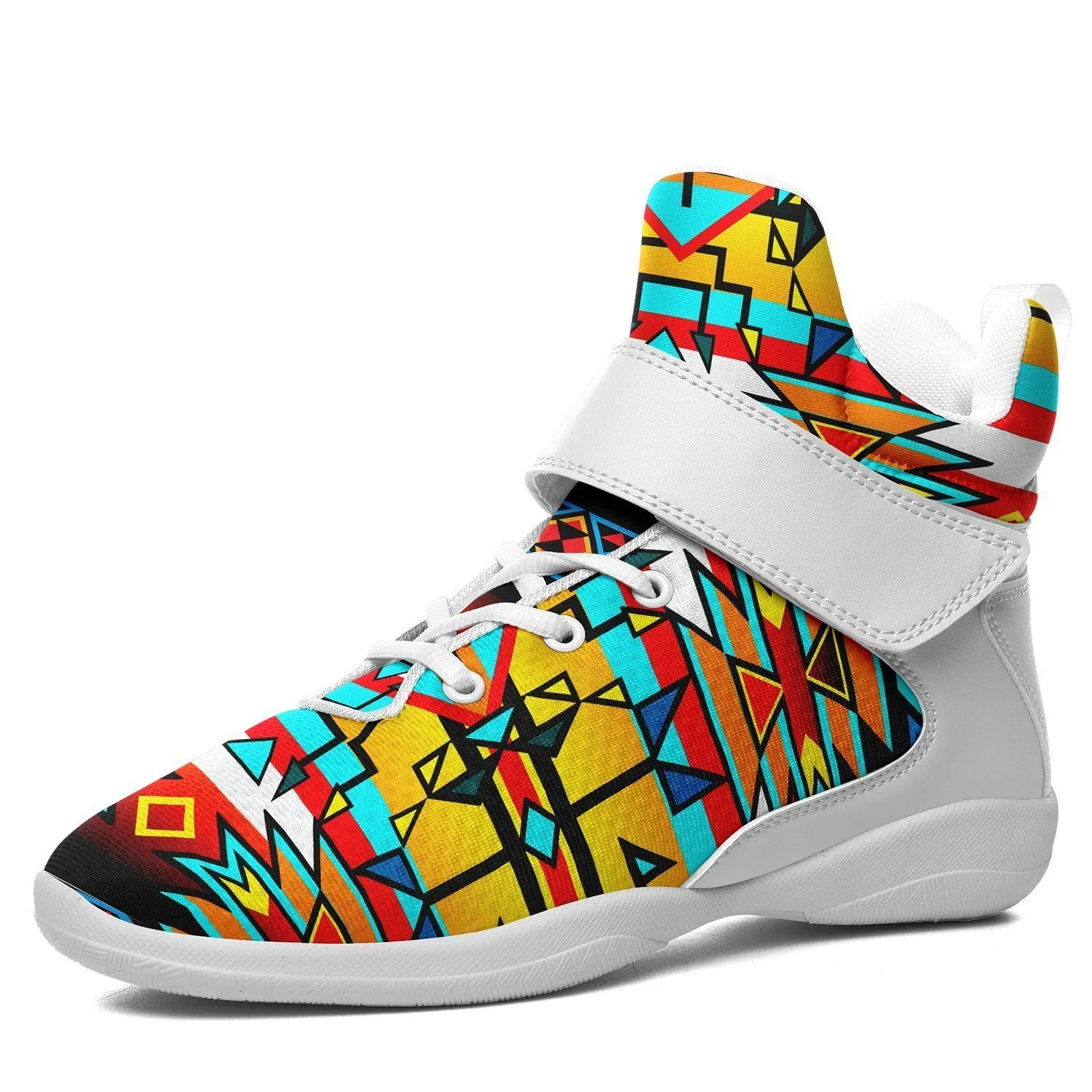 Force of Nature Twister Ipottaa Basketball / Sport High Top Shoes - White Sole