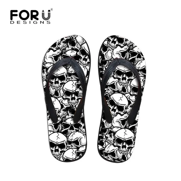 FORUDESIGNS 2017 Fashion Summer Beach Flip Flops Women Slippers Cute 3D Pet Cat Dog Terrier Printed Sandals Lady Flats Shoes