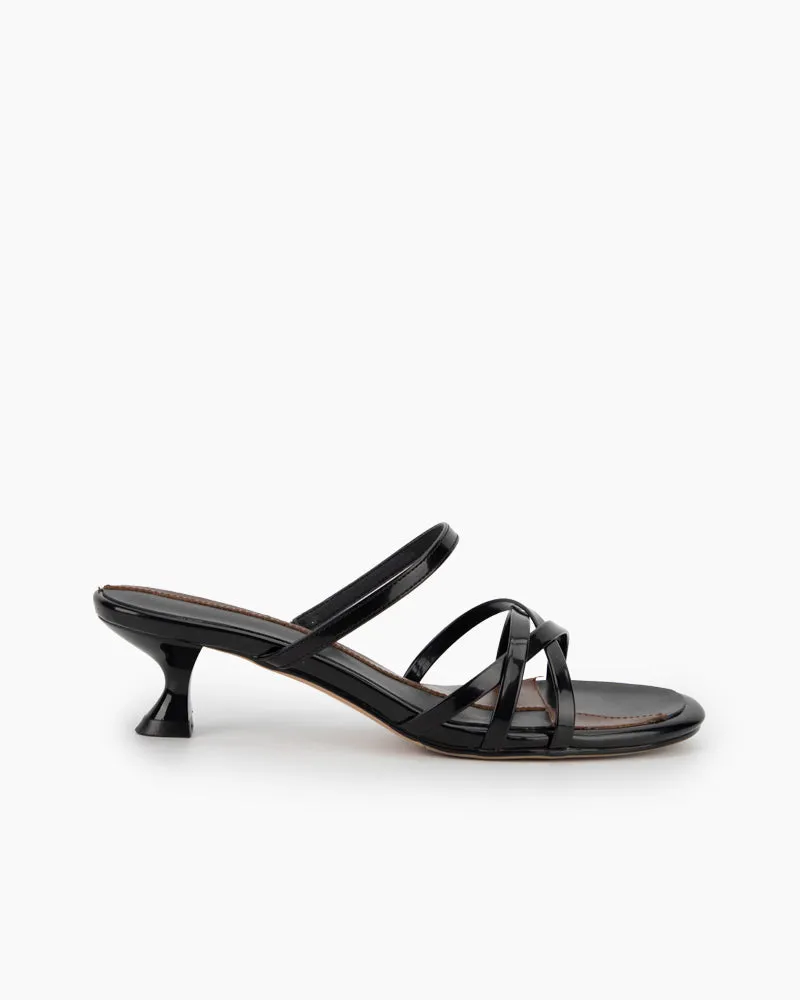 French Cross Strap Colorblock Sandals