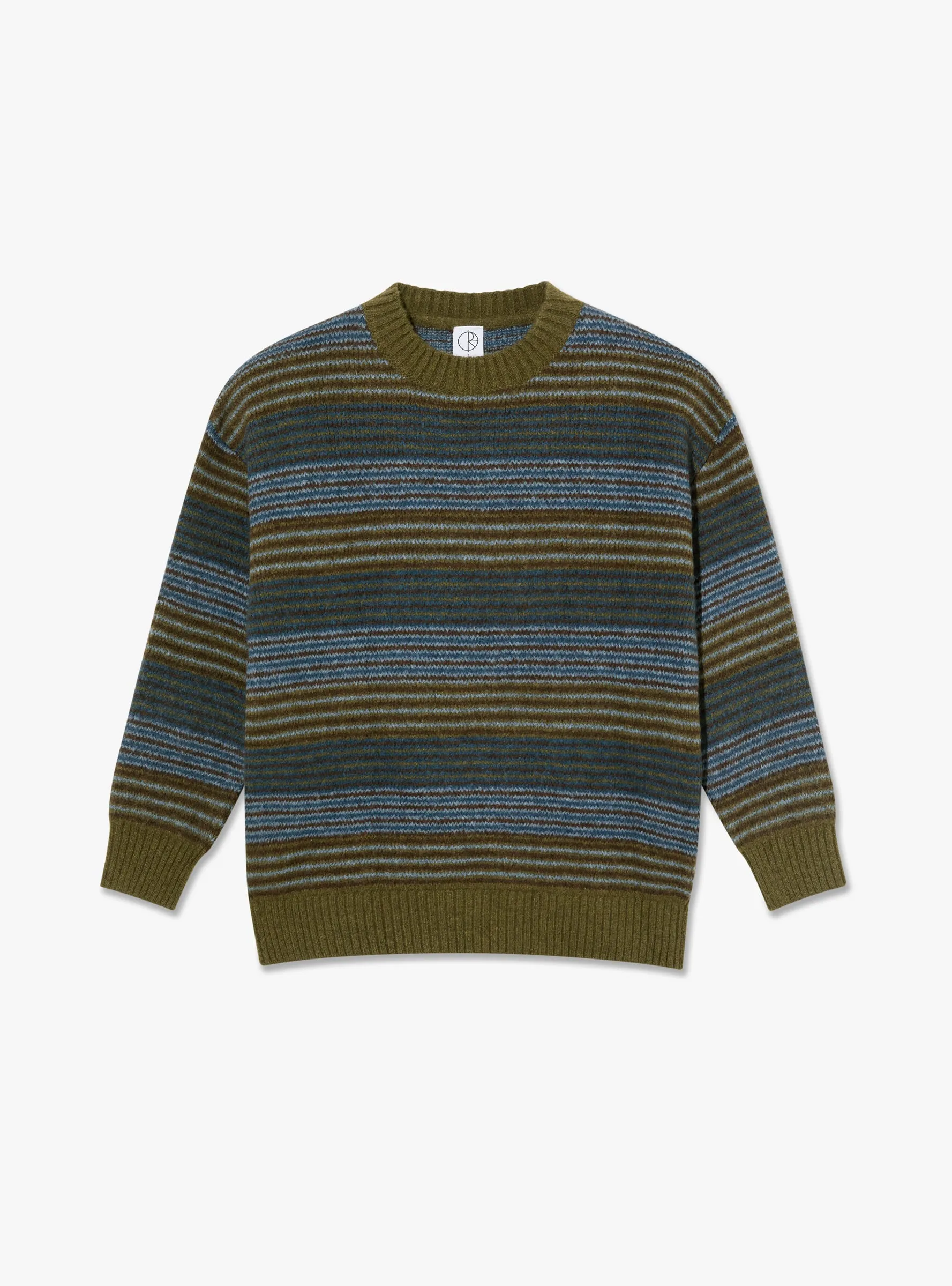 George Sweater Blue Green Stripe