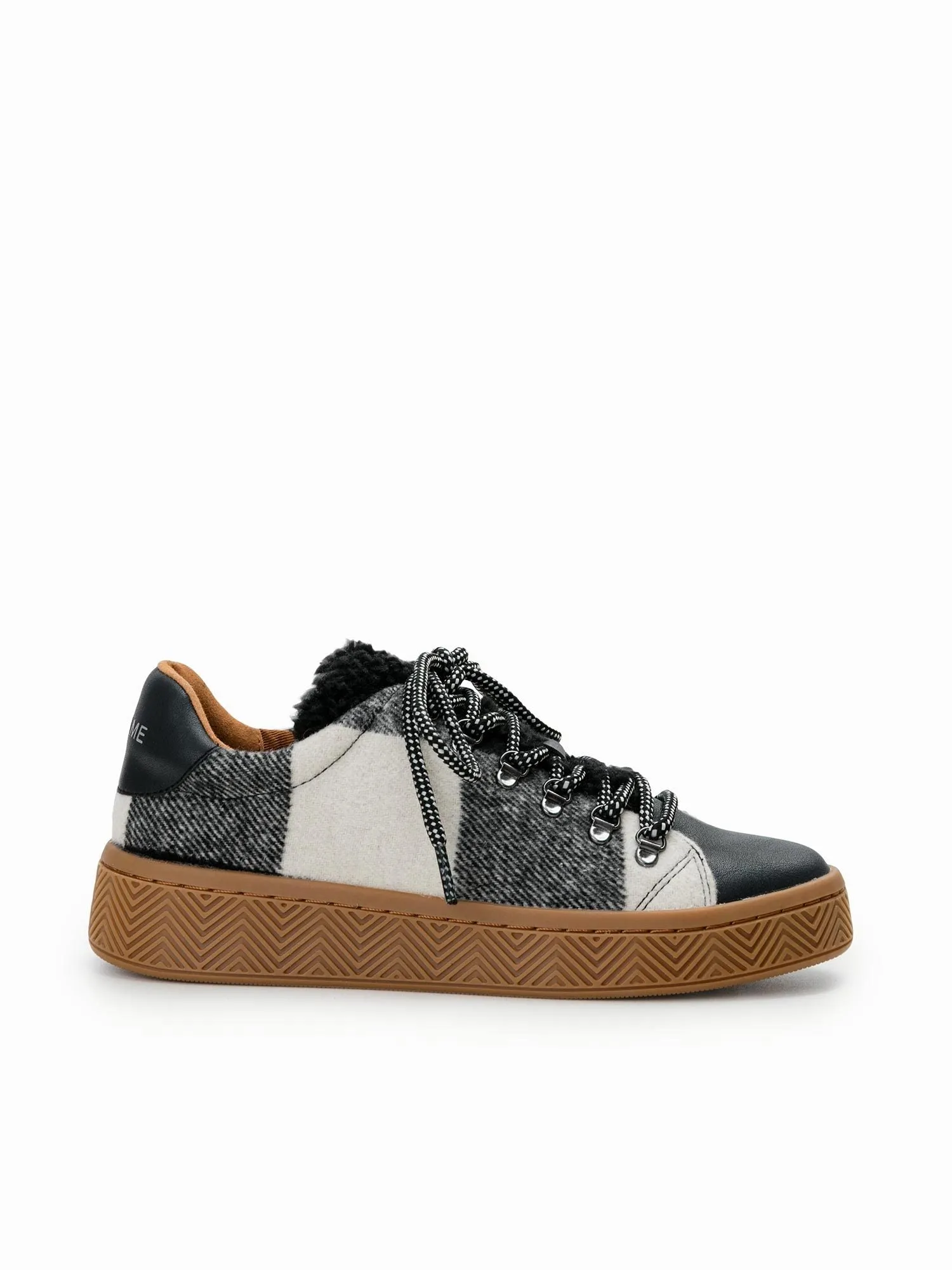 Ginger Sneaker Silk Scottish Black White