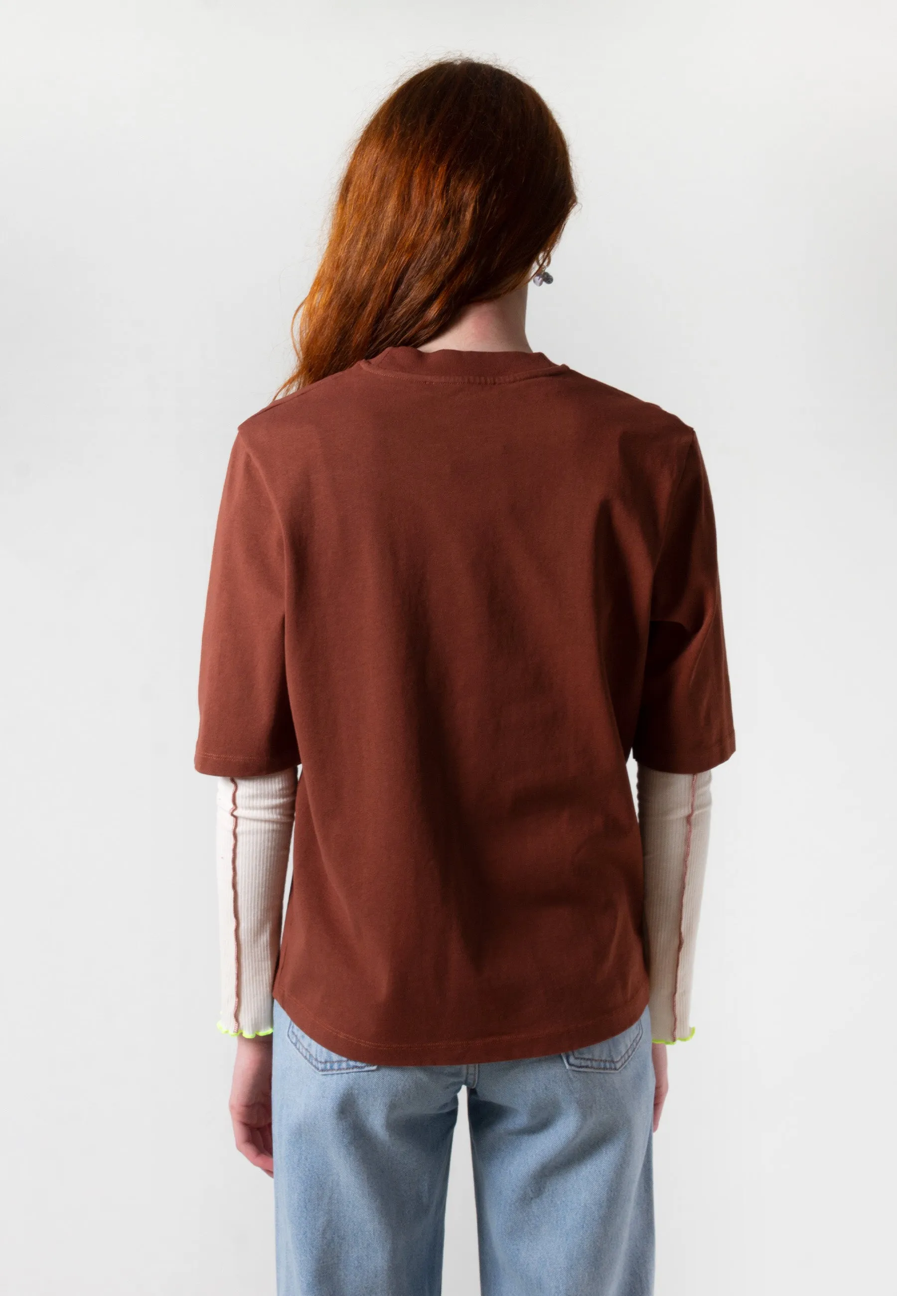 Ginny Heavy Jersey T-Shirt - madder brown