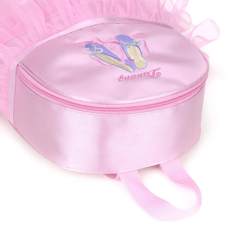 Girls Pink Waterproof Gymnastics Ballet Ruffles Dance Bag