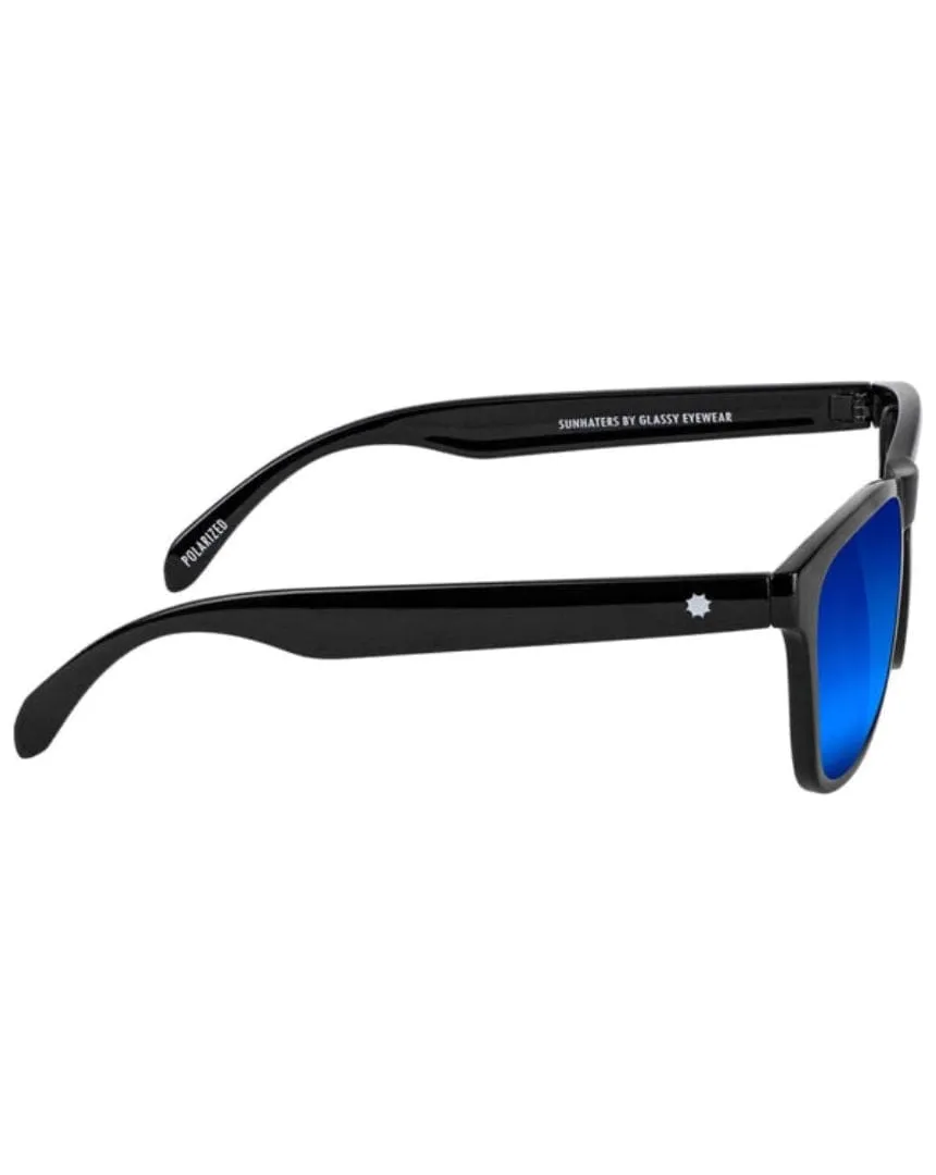 Glassy Deric Polarized - Black / Blue Mirror