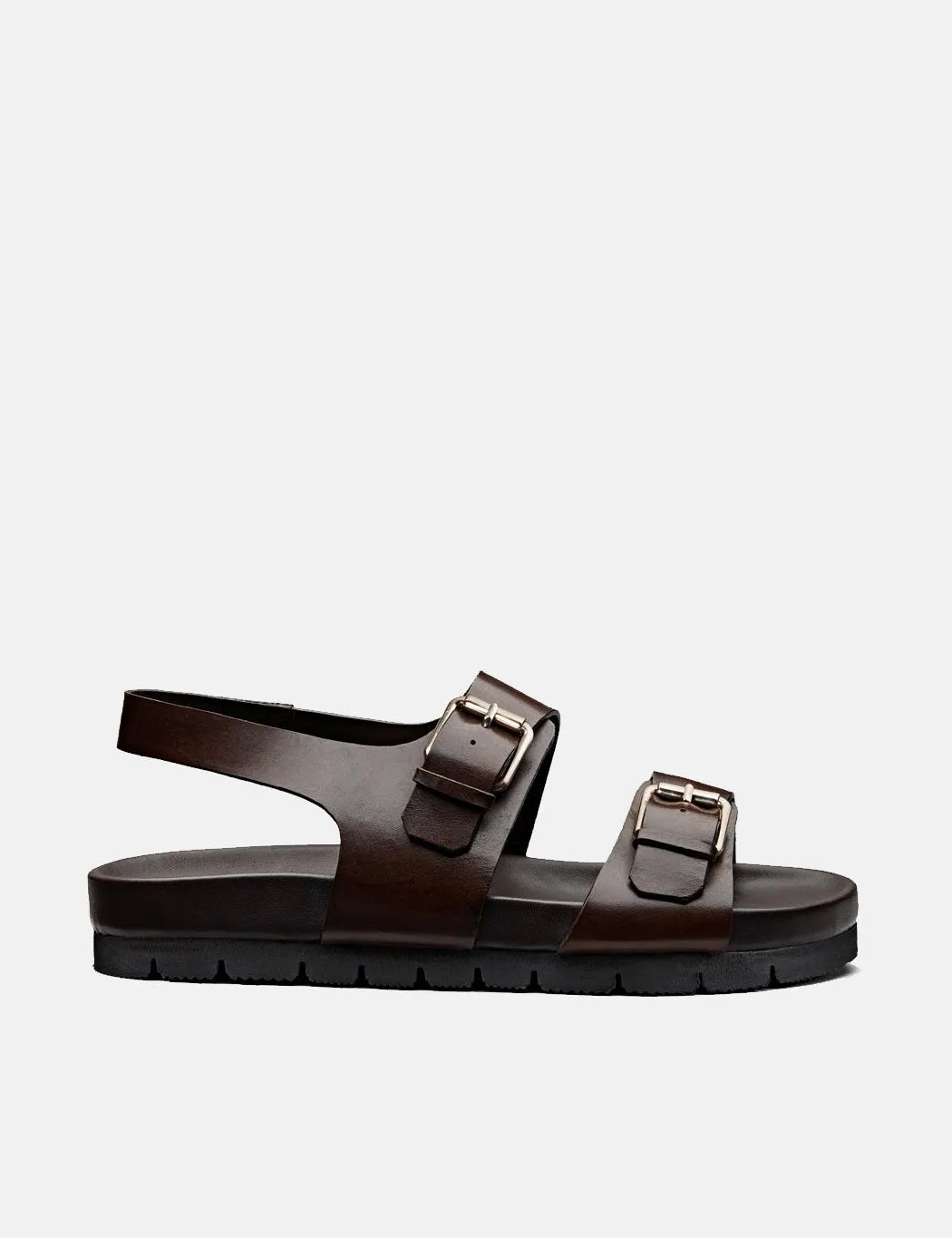 Grenson Lennox Sandal (Leather) - Dark Brown