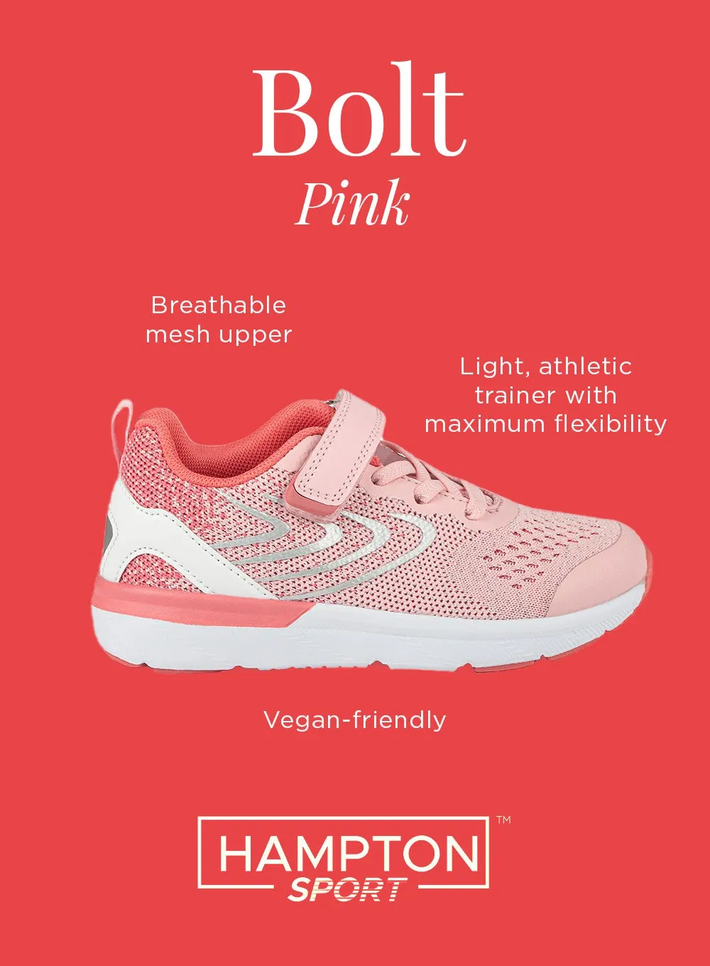 Hampton Sport Bolt Trainers in Pink