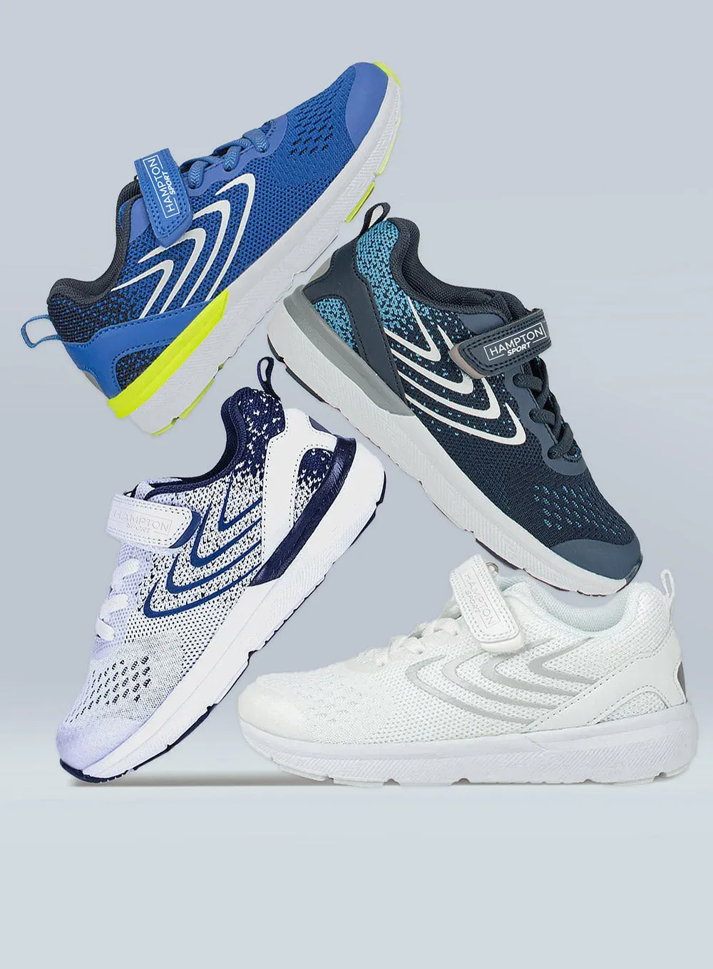 Hampton Sport Bolt Trainers in White/Navy