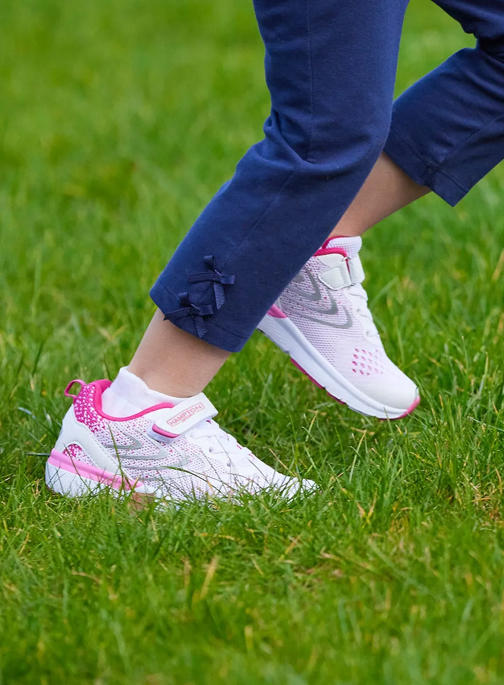 Hampton Sport Bolt Trainers in White/Pink