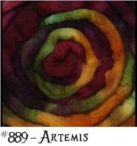 Hand Dyed BFL Top Roving 8 oz. Braid (Frabjous Fibers)